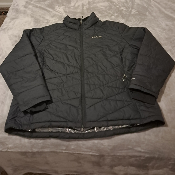 Columbia Womens Heavenly Omni-Heat Lightweight Insulate Puffer Jackey Black 2X - Picture 3 of 16